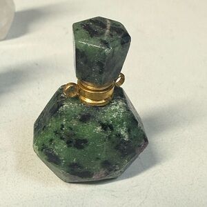 Ruby Zoisite scent bottle and pendant (chain not included) 31*16*11mm-36*17*11mm